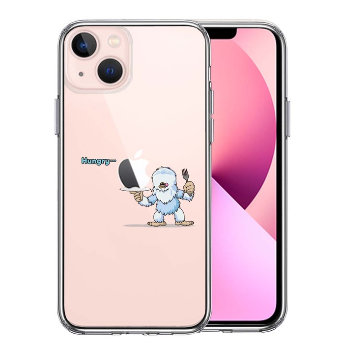iPhone13mini ケース クリアUMA イエティ 雪男 ？ スマホケース 側面ソフト 背面ハード ハイブリッド-0