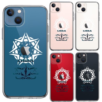 iPhone13mini ケース クリア天秤座 てんびん座 スマホケース 側面ソフト 背面ハード ハイブリッド-1