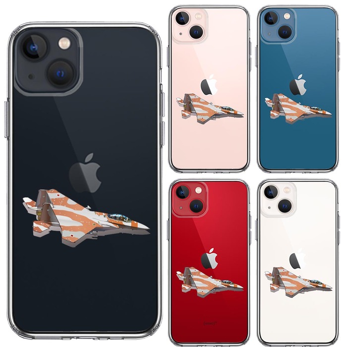 iPhone13mini ケース クリア航空自衛隊 F-15J アグレッサー6 スマホケース 側面ソフト 背面ハード ハイブリッド-1