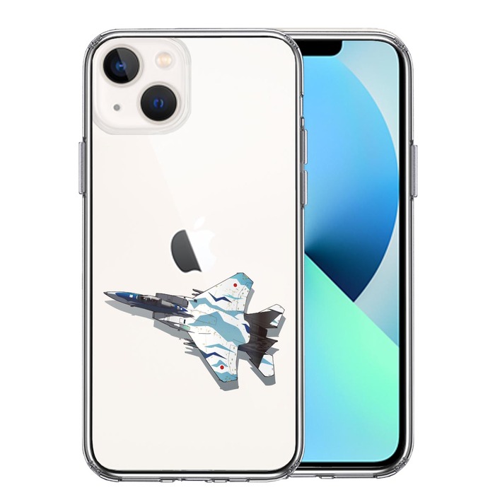 iPhone13mini ケース クリア航空自衛隊 F-15J アグレッサー4 スマホケース 側面ソフト 背面ハード ハイブリッド-0