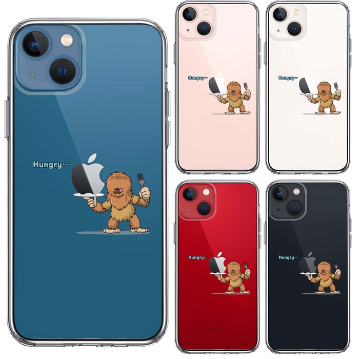 iPhone13 ケース クリアUMA ビッグフット 比婆ゴン ？ スマホケース 側面ソフト 背面ハード ハイブリッド-1