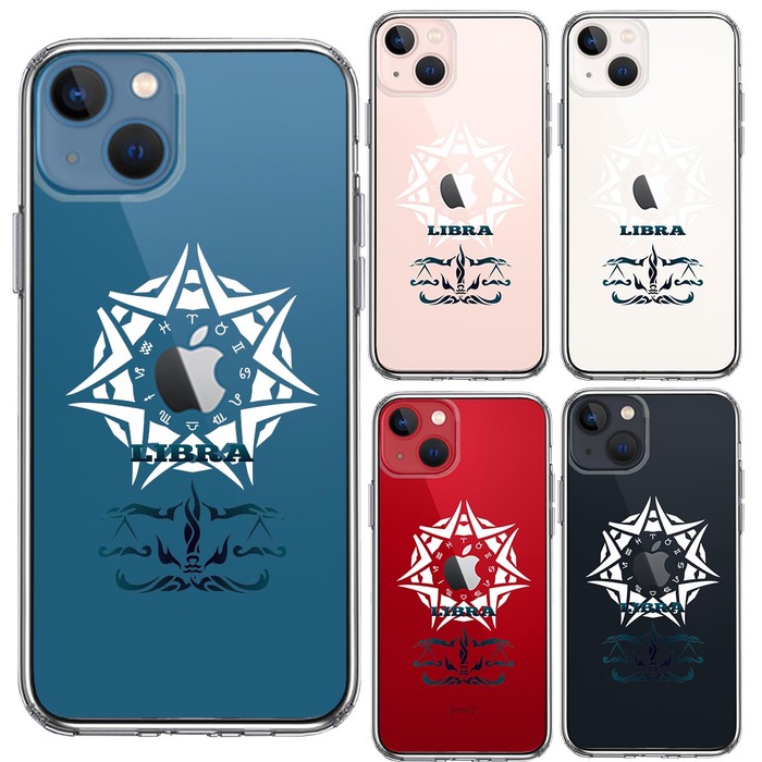 iPhone13 ケース クリア天秤座 てんびん座 スマホケース 側面ソフト 背面ハード ハイブリッド-1