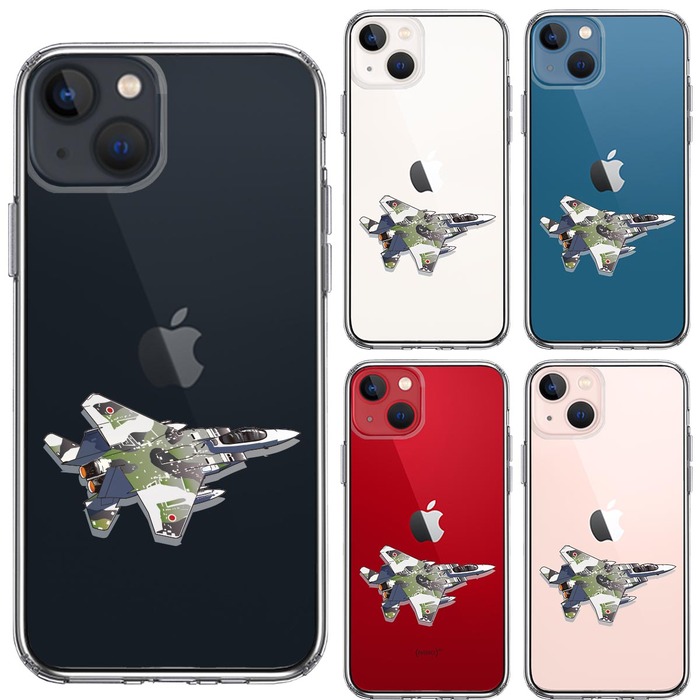 iPhone13 ケース クリア  航空自衛隊 F-15J アグレッサー スマホケース 側面ソフト 背面ハード ハイブリッド-1