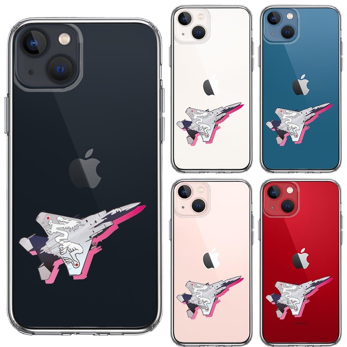 iPhone13 ケース クリア  F-15J 303飛行隊 白龍 スマホケース 側面ソフト 背面ハード ハイブリッド-1