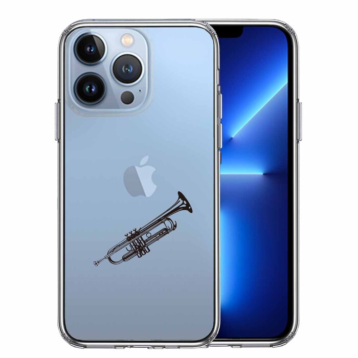 iPhone13Pro ケース クリアトランペット スマホケ