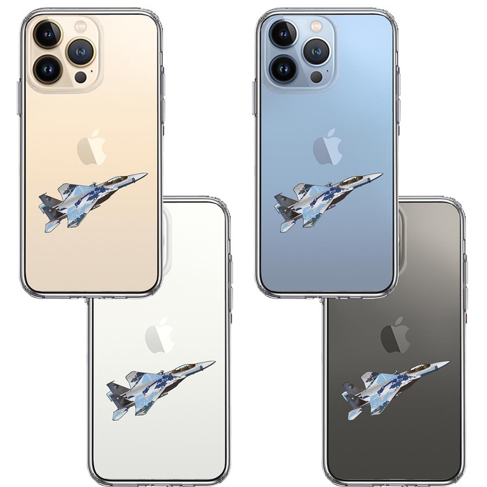 iPhone13Pro ケース クリア  航空自衛隊 F-15J アグレッサー5 スマホケース 側面ソフト 背面ハード ハイブリッド-1