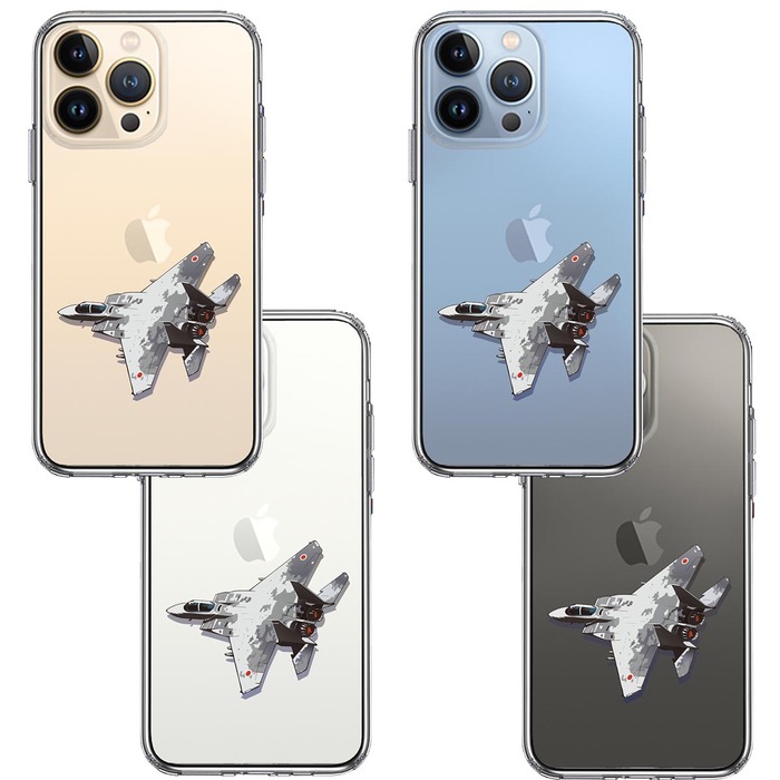 iPhone13Pro ケース クリア  航空自衛隊 F-15J アグレッサー1 スマホケース 側面ソフト 背面ハード ハイブリッド-1