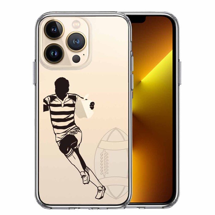 iPhone13Pro ケース クリアラグビー スマホケース 側面ソフト 背面ハード ハイブリッド-0