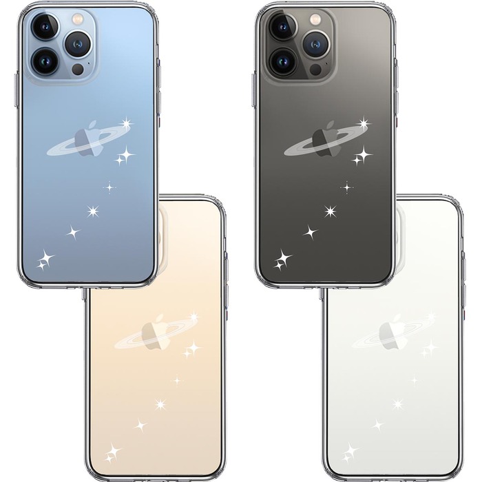 iPhone13Pro ケース クリア  天の川 流れ星 スマホケース 側面ソフト 背面ハード ハイブリッド-1