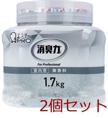 消臭力 業務用 クラッシュゲルタイプ 室内用 本体 無香料 1.7kg 2個セット-0