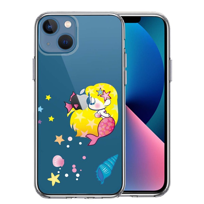 iPhone13mini ケース クリア  Young mermaid 1 スマホケース 側面ソフト 背面ハード ハイブリッド-0