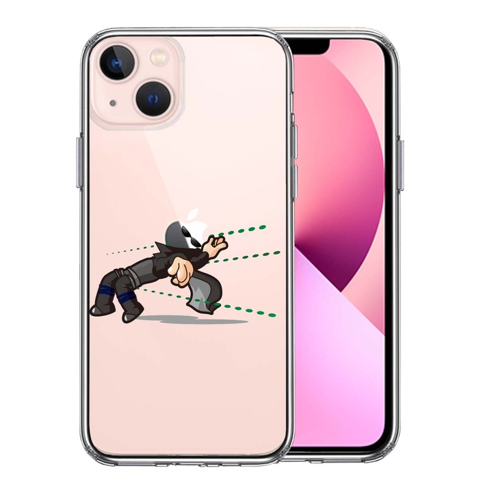 iPhone13mini ケース クリア映画パロディ MATRISK 2 スマホケース 側面ソフト 背面ハード ハイブリッド-0