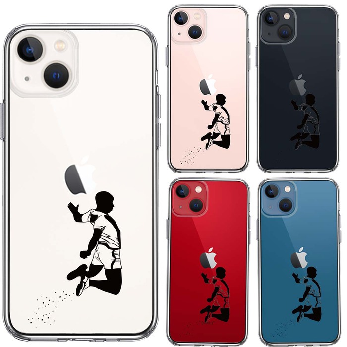 iPhone13mini ケース クリア走り幅跳び スマホケース 側面ソフト 背面ハード ハイブリッド-1