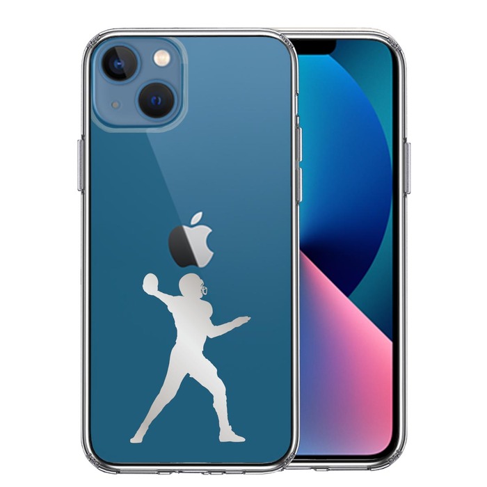 iPhone13mini ケース クリアクォーターバック グレー スマホケース 側面ソフト 背面ハード ハイブリッド-0