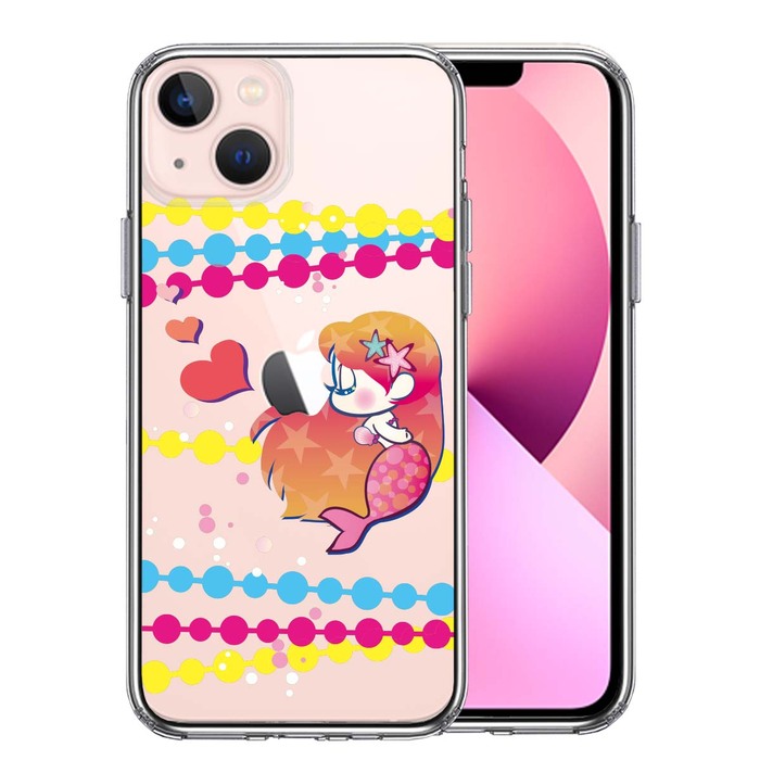 iPhone13 ケース クリアYoung mermaid 2 スマホケース 側面ソフト 背面ハード ハイブリッド-0