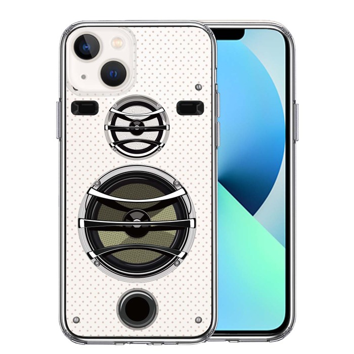 iPhone13 ケース クリアスピーカー スマホケース 側面ソフト 背面ハード ハイブリッド-0
