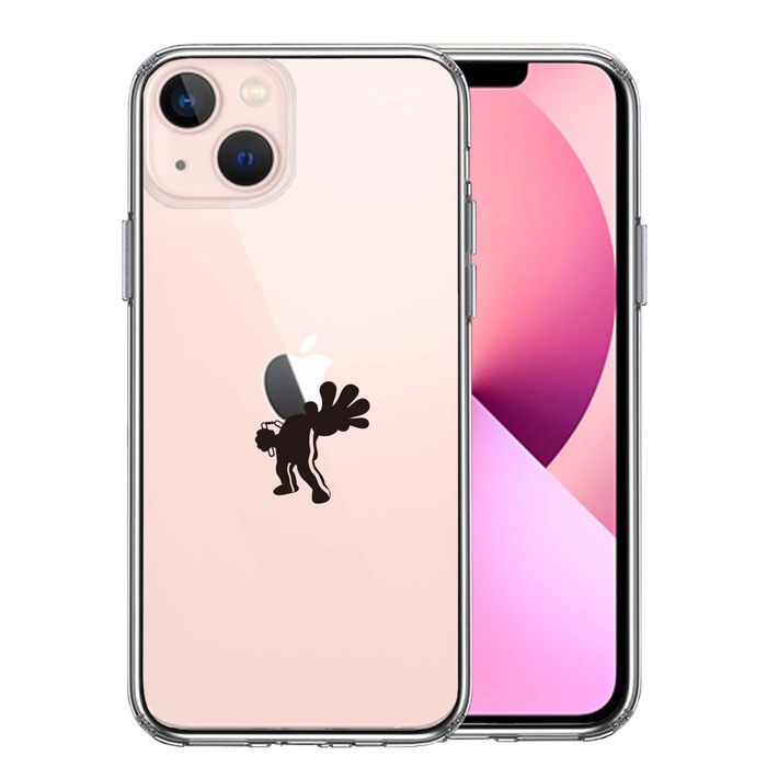 iPhone13 ケース クリア映画パロディ 天才 格闘家 2 スマホケース 側面ソフト 背面ハード ハイブリッド-0