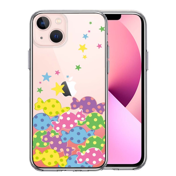 iPhone13 ケース クリアキャンディ 2 スマホケース 側面ソフト 背面ハード ハイブリッド-0