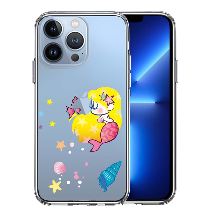 iPhone13Pro ケース クリア  Young mermaid 1 スマホケース 側面ソフト 背面ハード ハイブリッド-0