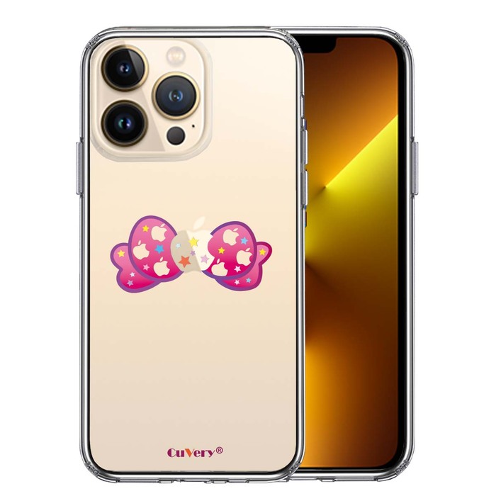 iPhone13Pro ケース クリアりぼん スマホケース 側面ソフト 背面ハード ハイブリッド UA16772772-4131-0