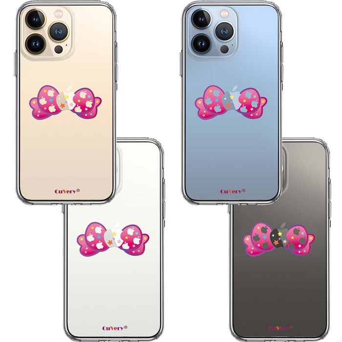 iPhone13Pro ケース クリアりぼん スマホケース 側面ソフト 背面ハード ハイブリッド UA16772772-4131-1