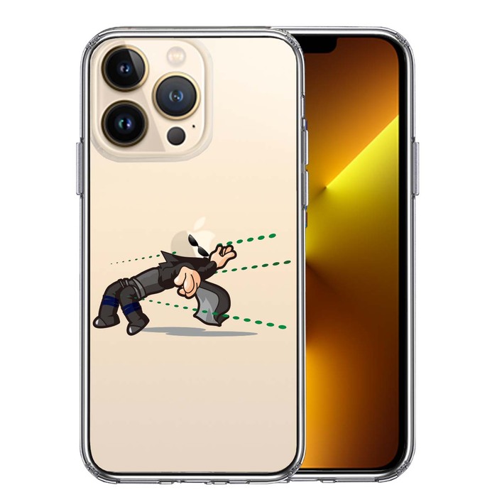 iPhone13Pro ケース クリア映画パロディ MATRISK 2 スマホケース 側面ソフト 背面ハード ハイブリッド-0