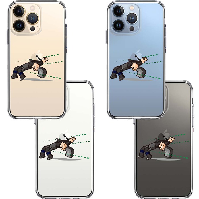 iPhone13Pro ケース クリア映画パロディ MATRISK 2 スマホケース 側面ソフト 背面ハード ハイブリッド-1