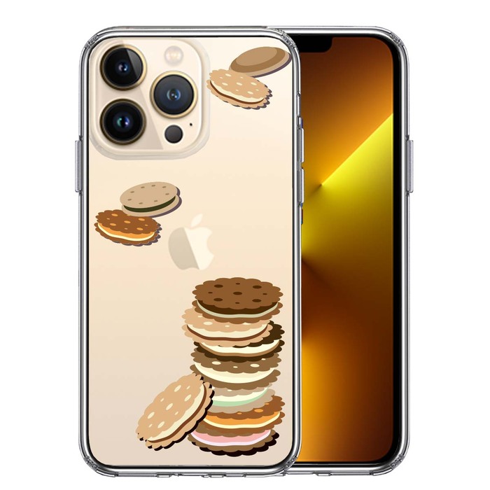 iPhone13Pro ケース クリアビスケット スマホケース 側面ソフト 背面ハード ハイブリッド-0