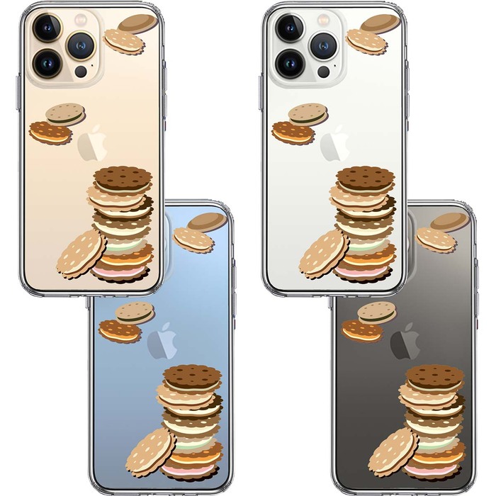 iPhone13Pro ケース クリアビスケット スマホケース 側面ソフト 背面ハード ハイブリッド-1