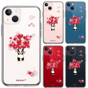 iPhone13 ケース クリアパンダ ハート 重量挙げ 努力感 2 スマホケース 側面ソフト 背面ハード ハイブリッド-1