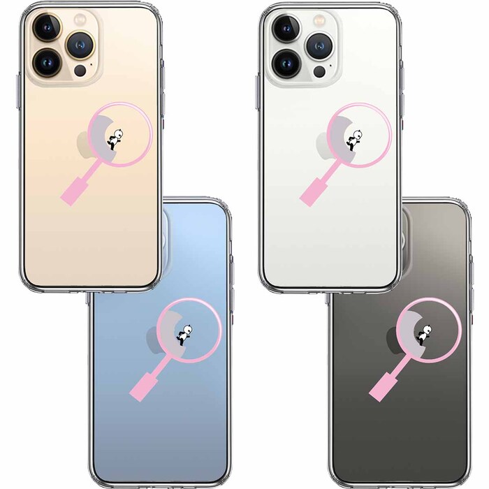 iPhone13Pro ケース クリアよく見たら パンダ 小走り中! スマホケース 側面ソフト 背面ハード ハイブリッド-1