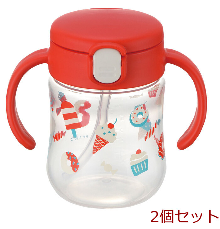  Ricci .ru Try straw mug SD red 2 piece set -0