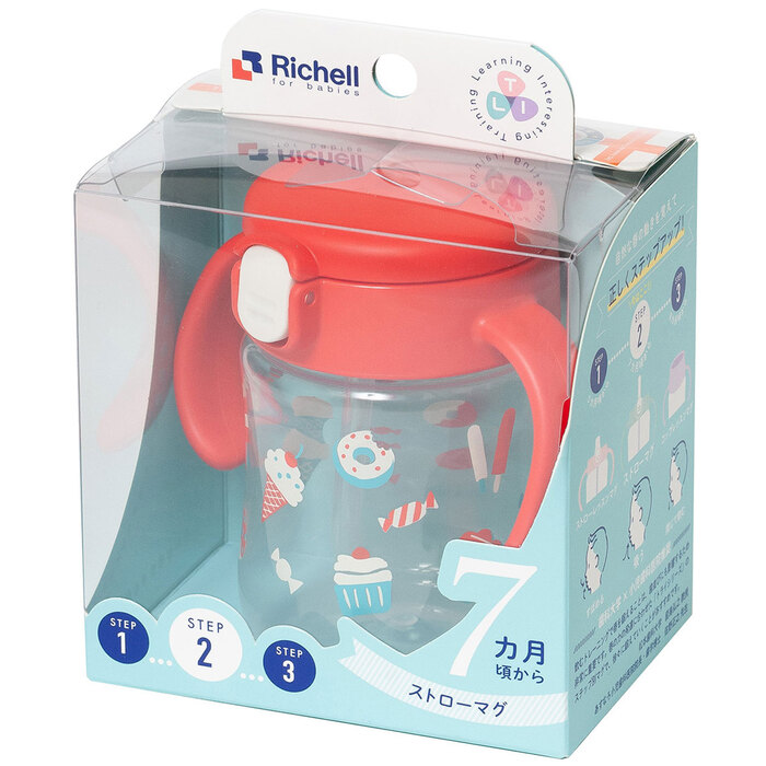  Ricci .ru Try straw mug SD red 2 piece set -1