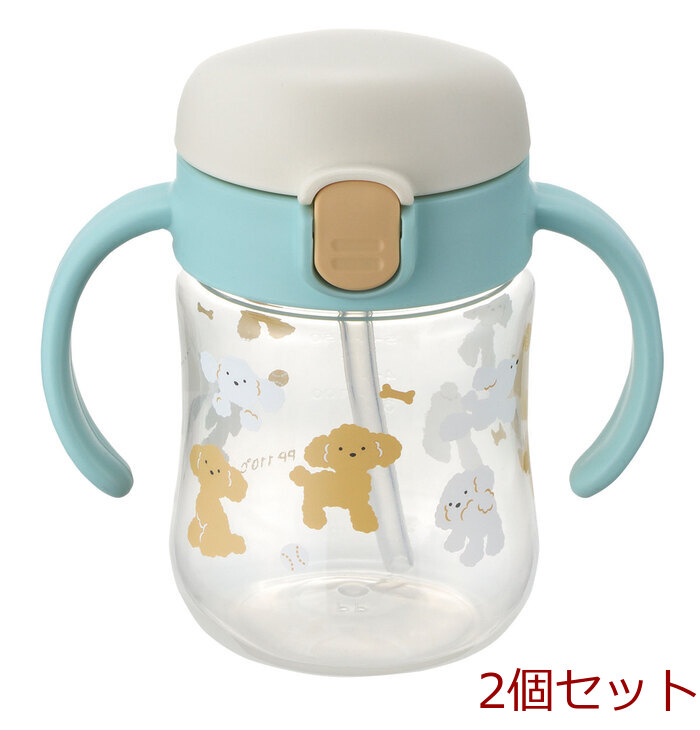  Ricci .ru Try straw lesson mug SD light blue 2 piece set -0