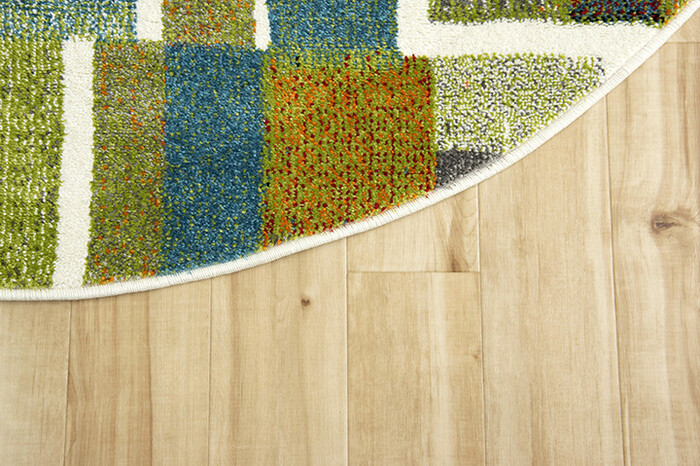 カーペット トルコ製 ウィルトン織り 約200×250cm カーペット カラフル 幾何柄 抗菌防臭 エデン RUG-4