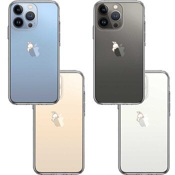 iPhone13Pro ケース クリアうさぴょん うさぎ appleが愛しい スマホケース 側面ソフト 背面ハード ハイブリッド-1