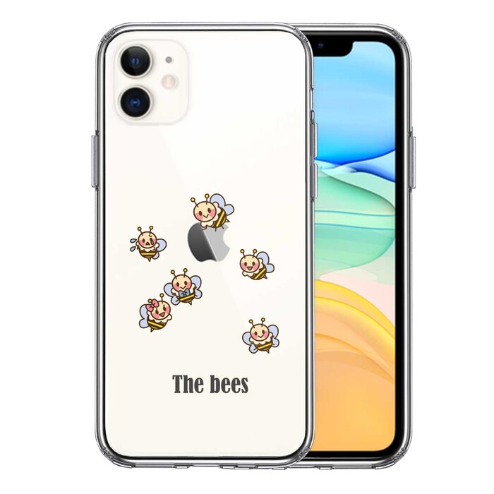 iPhone11 case clear The Bees Mitsuba chi bee pretty smartphone case side soft the back side hard hybrid -0