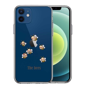 iPhone12mini кейс прозрачный The Bees Mitsuba chi пчела симпатичный смартфон кейс боковая сторона soft задняя сторона твердый hybrid -0