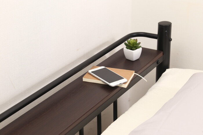 不二貿易（Fuji Boeki） 宮付 シングルベッド タンテ アイボリー