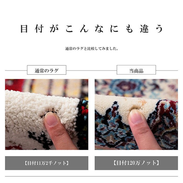 カーペット エジプト製 ウィルトン織カーペット 約200×300cm エクセレント 新生活-2