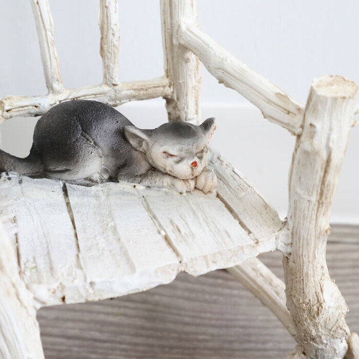 ディスプレイとしてかわいい 置物 オブジェ 猫&チェアー-3