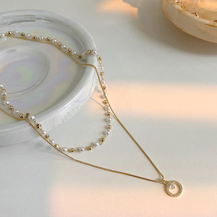 2連 チョーカーネックレス レディース-1