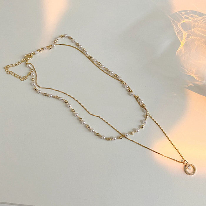 2連 チョーカーネックレス レディース-2