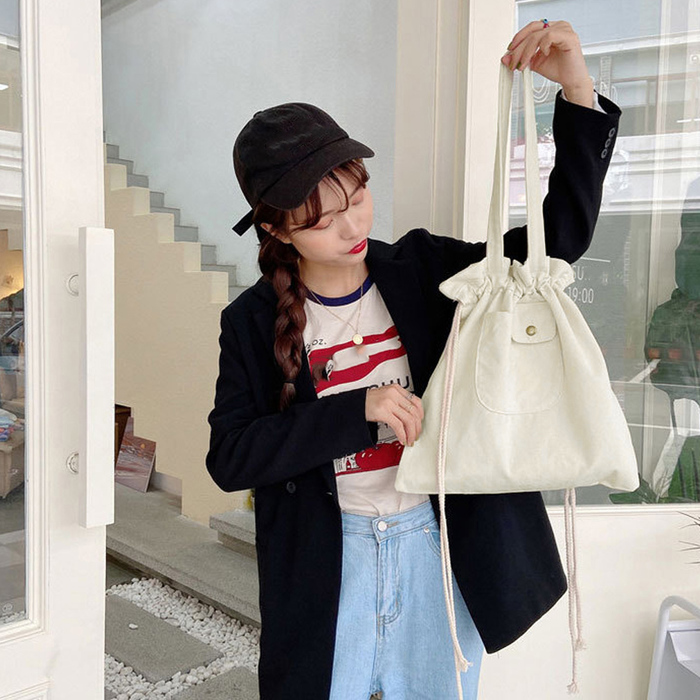 トートバッグ キャンバス 巾着バッグ トートバッグ-4