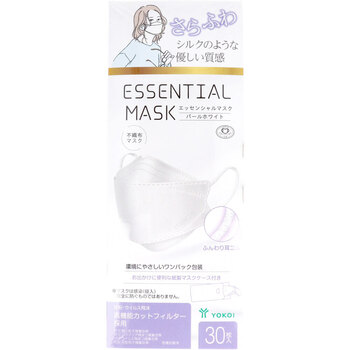  mask non-woven ....ESSENTIAL MASK non-woven mask pearl white FD30-WH paper made mask case attaching 30 sheets insertion 5 piece set -1