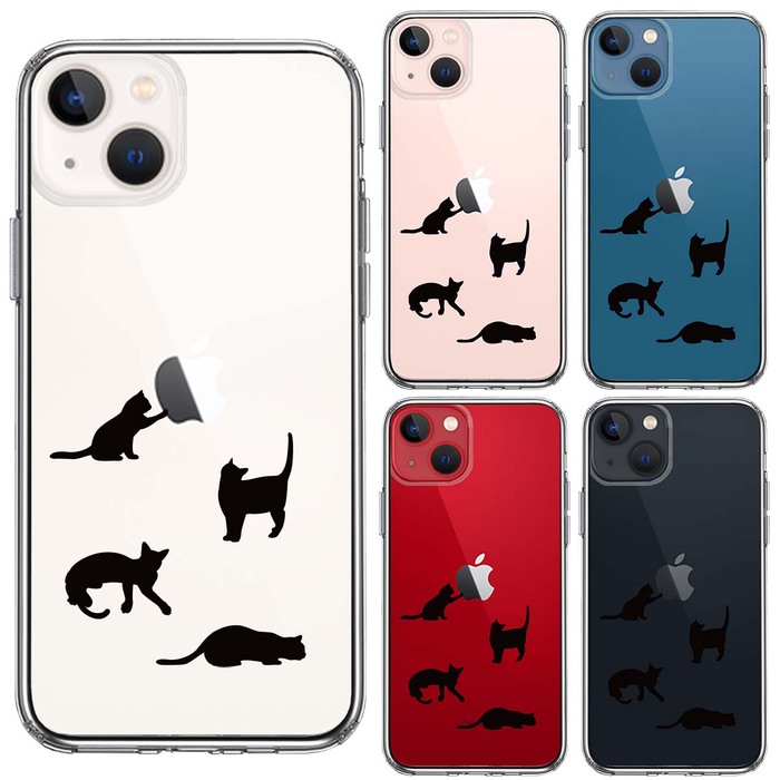 iPhone13 ケース クリア  陽だまりのにゃんこ ねこ 猫 スマホケース 側面ソフト 背面ハード ハイブリッド-1