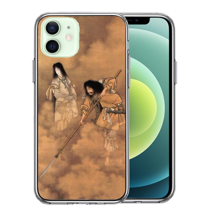 iPhone12mini ケース クリア 日本神話 イザナギノミコト スマホケース 側面ソフト 背面ハード ハイブリッド-0