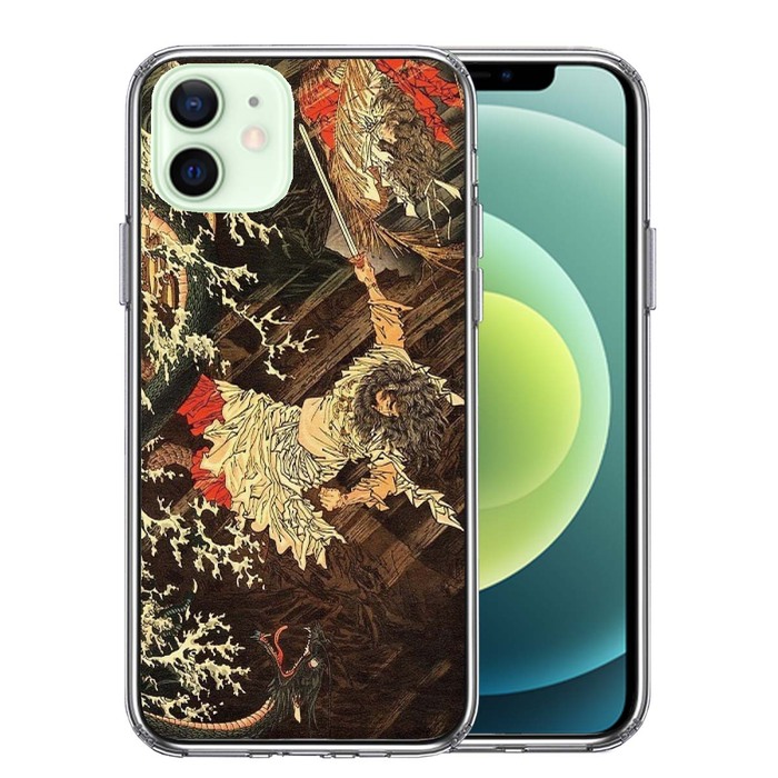 iPhone12 ケース クリア スサノオノミコト 須佐之男命 2 スマホケース 側面ソフト 背面ハード ハイブリッド-0