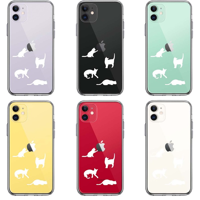 iPhone11 case clear ..... ...... cat white smartphone case side soft the back side hard hybrid -1