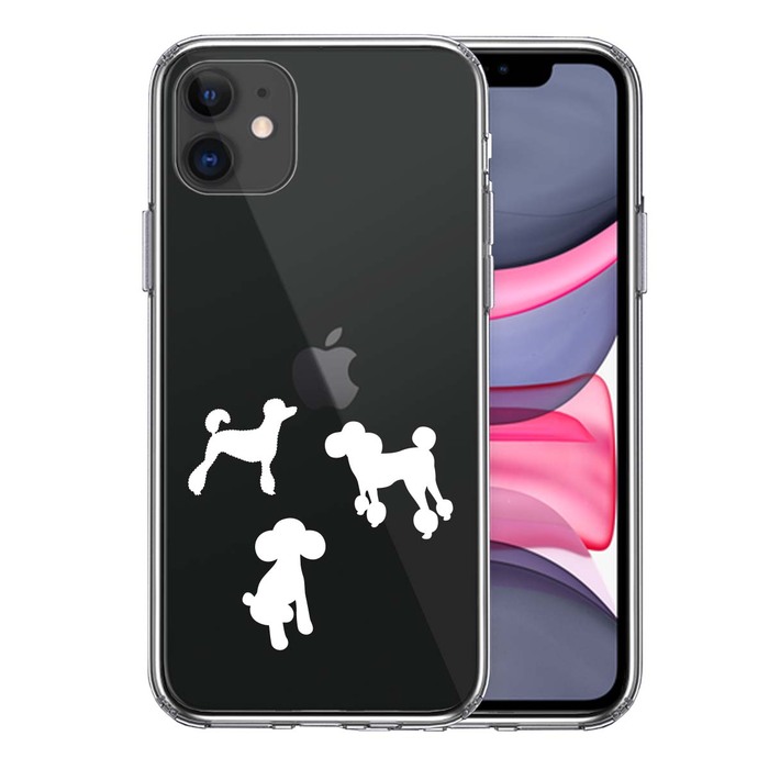 iPhone11 case clear .... toy poodle ....... white smartphone case side soft the back side hard hybrid -0